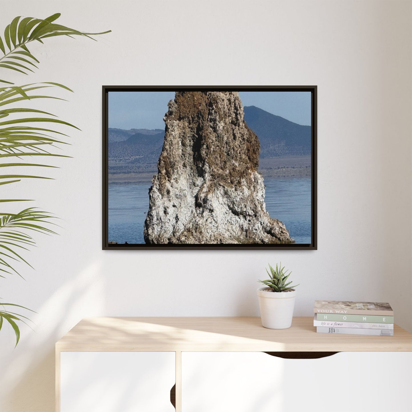 Tufa Tower Reflection - Unique Stretched Canvas Wall Art