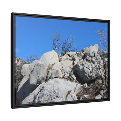 Barren Landscape with Boulder Formations - Unique Stretched Canvas Wall Art - Art By Earth