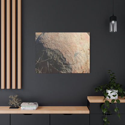 Stone Sphere in Arid Landscape - Unique Stretched Canvas Wall Art - Art By Earth