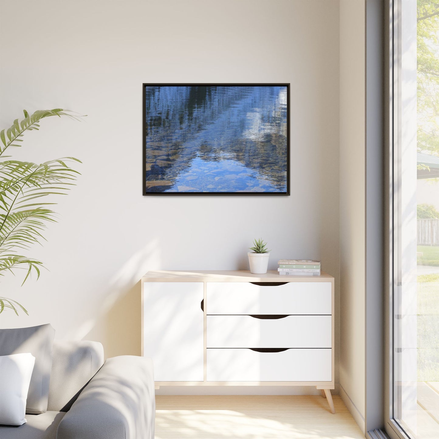 Reflected Stones - Unique Stretched Canvas Wall Art