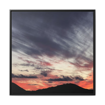 Fiery Sky at Dusk - Unique Stretched Canvas Wall Art - Art By Earth