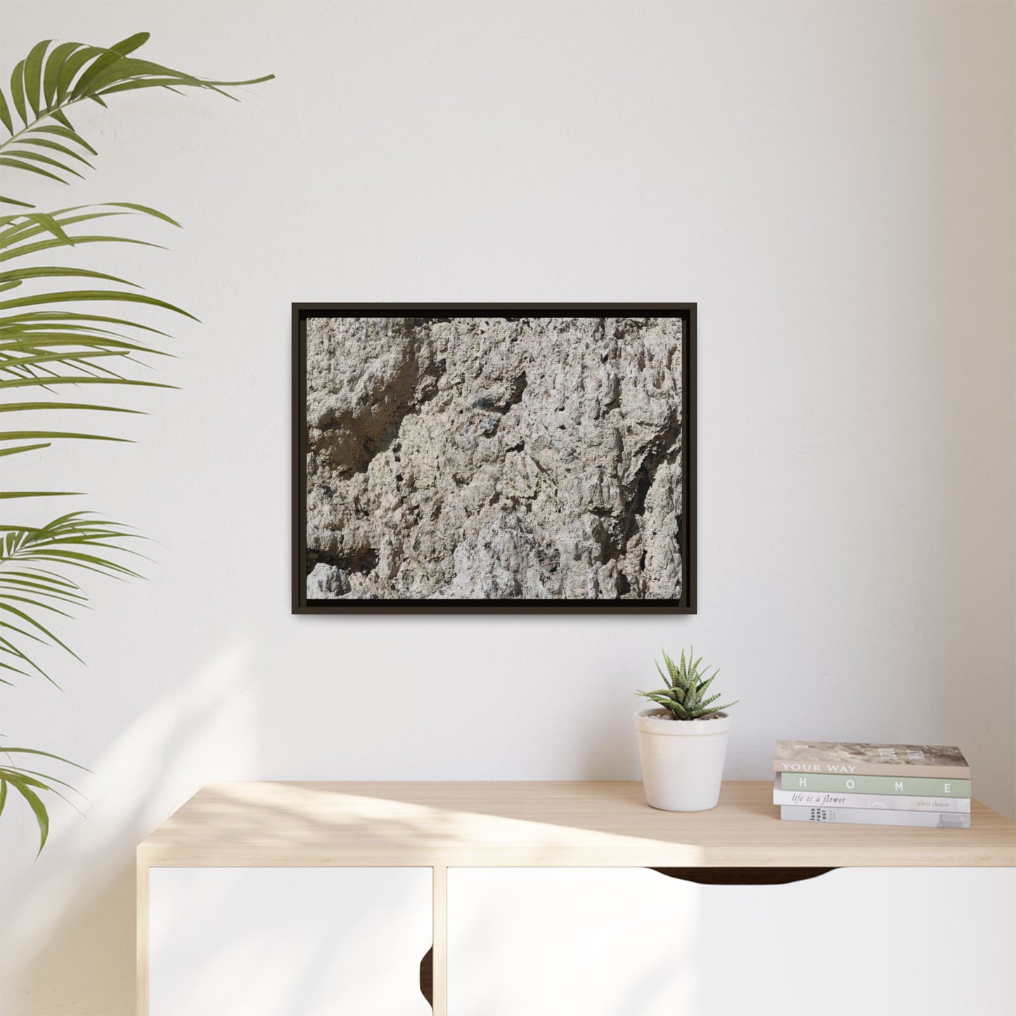 Weathered Stone Whispers - Unique Stretched Canvas Wall Art