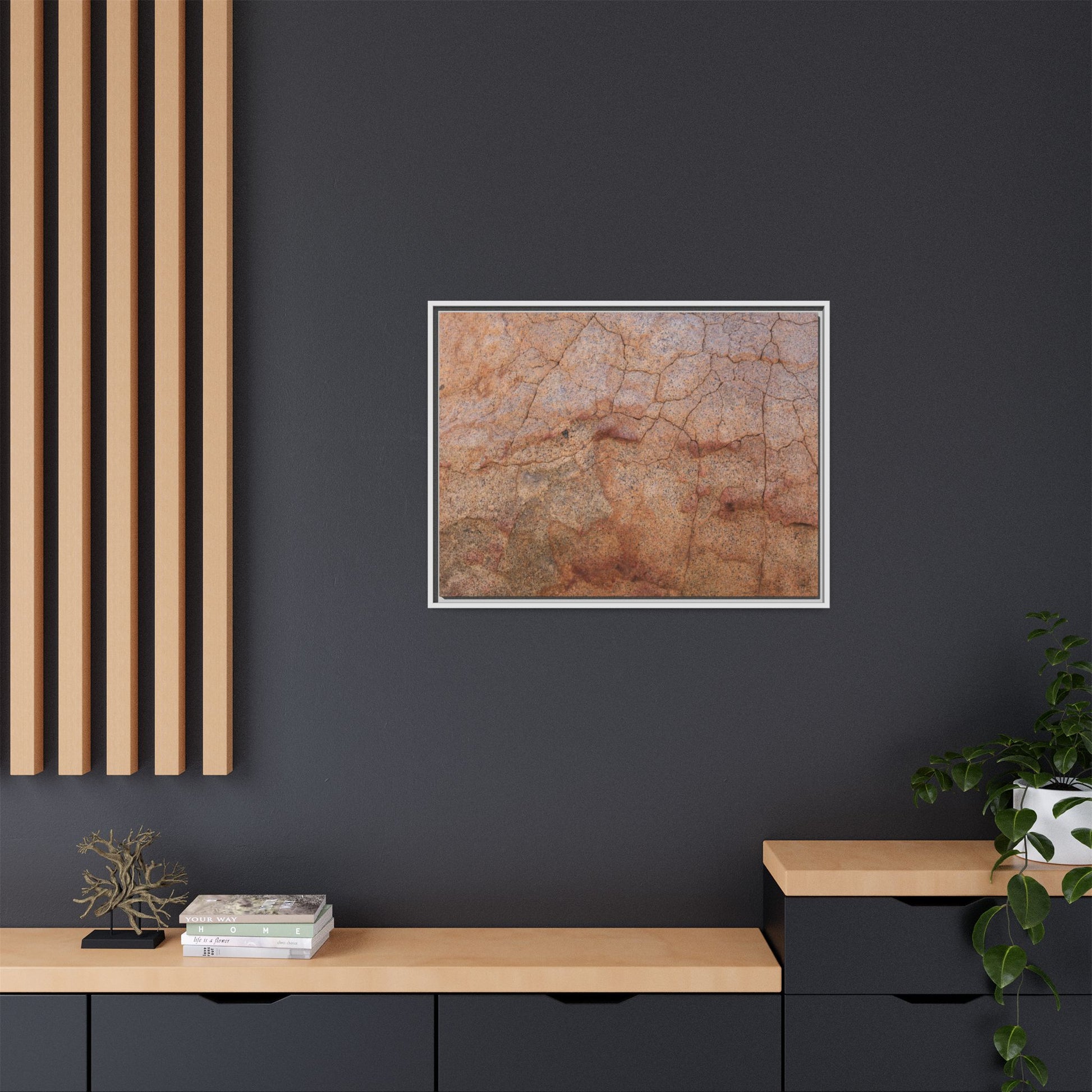 Russet Fissures - Unique Stretched Canvas Wall Art - Art By Earth