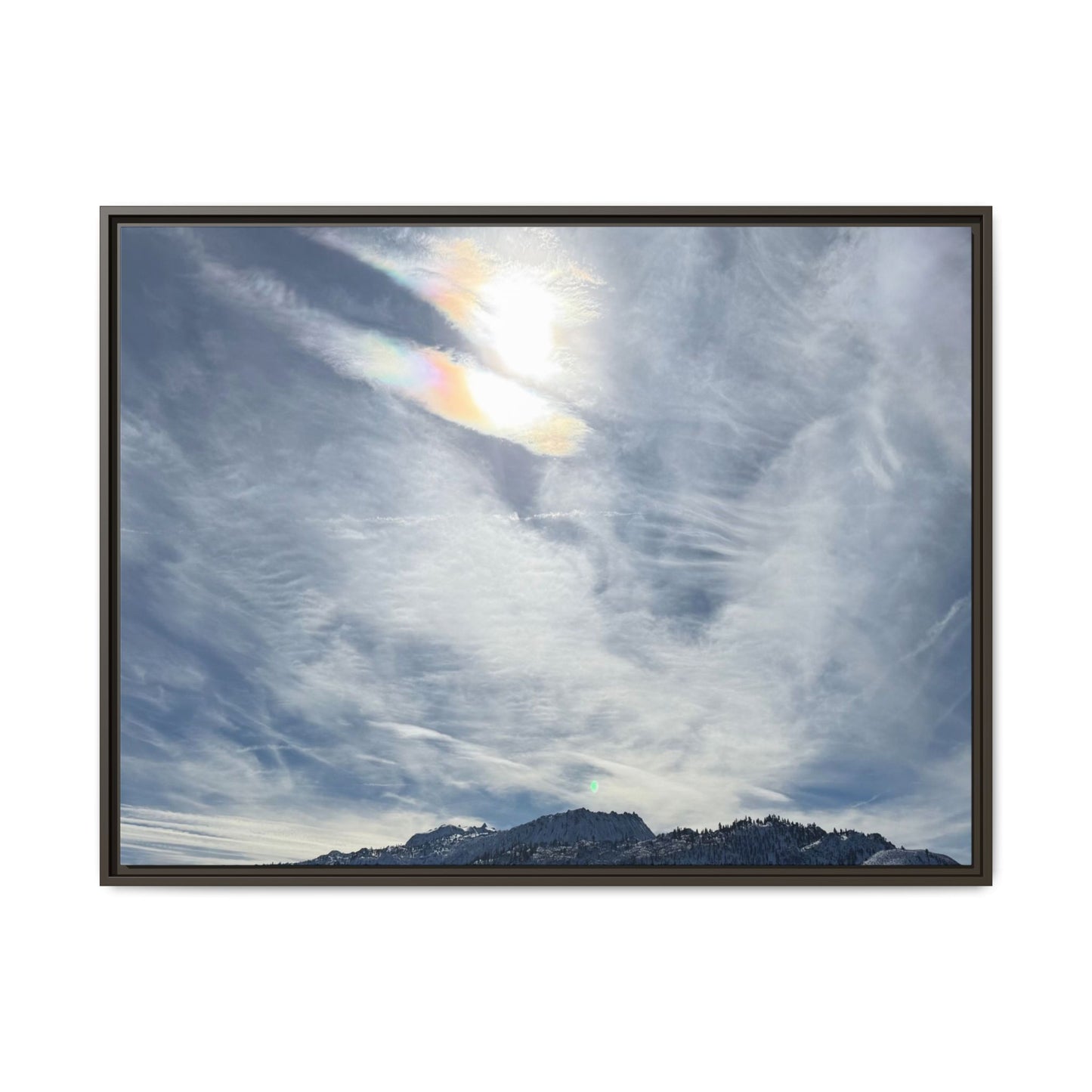 Whispers of Winter's Embrace - Unique Stretched Canvas Wall Art