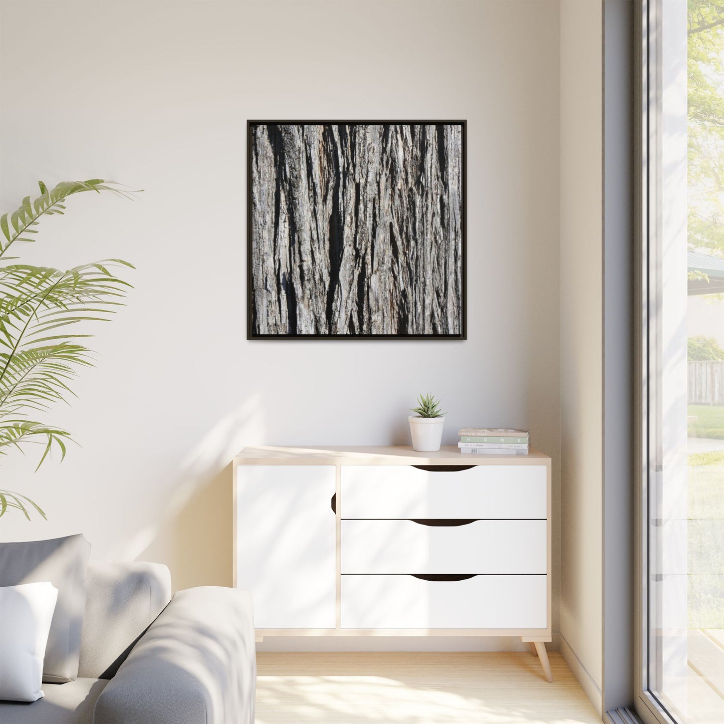Bark Lines - Unique Stretched Canvas Wall Art - Art By Earth