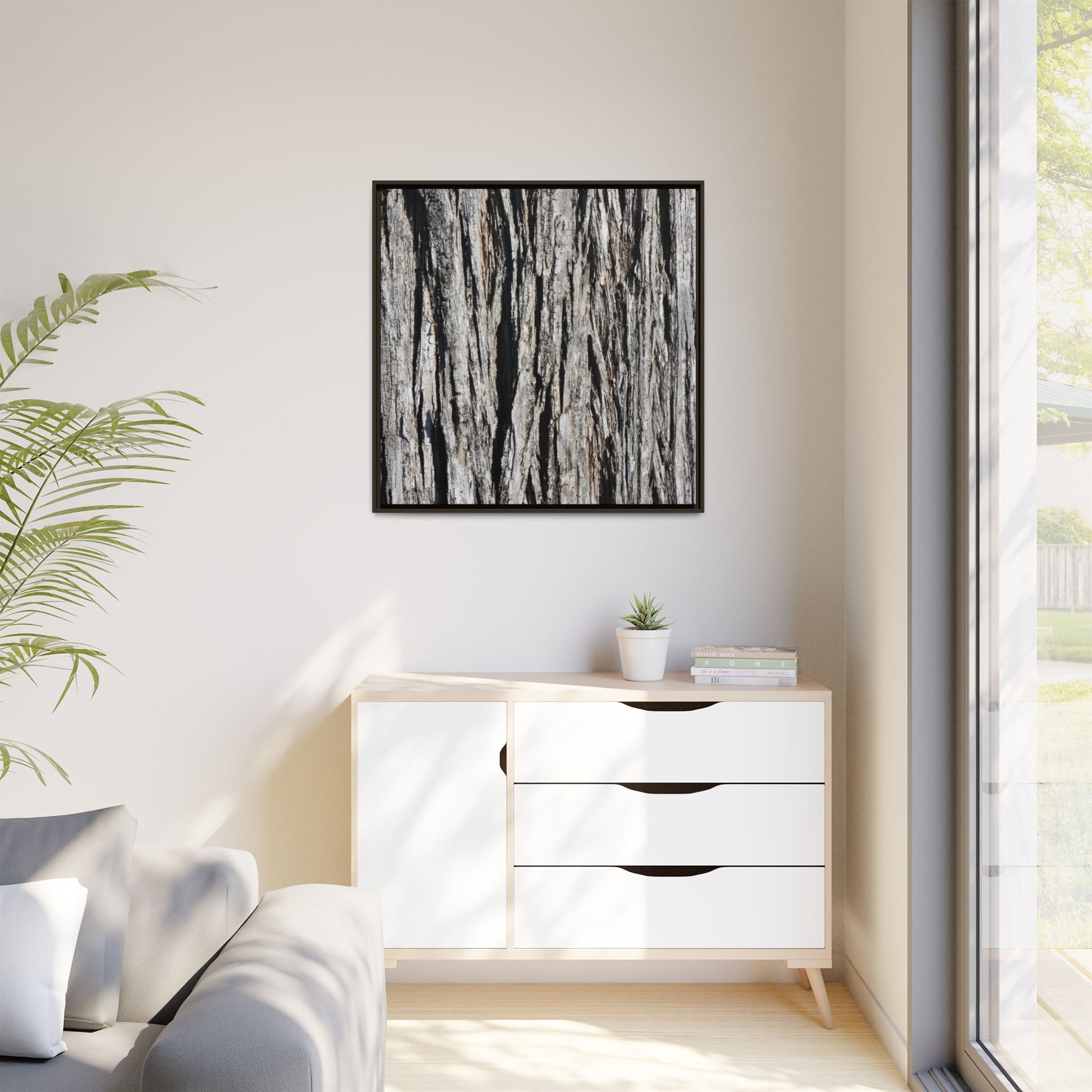 Bark Lines - Unique Stretched Canvas Wall Art - Art By Earth