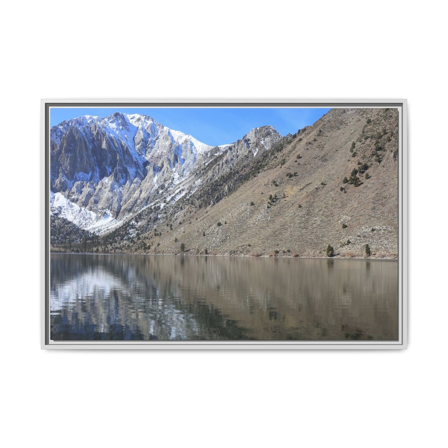 Mountain Mirror - Unique Stretched Canvas Wall Art