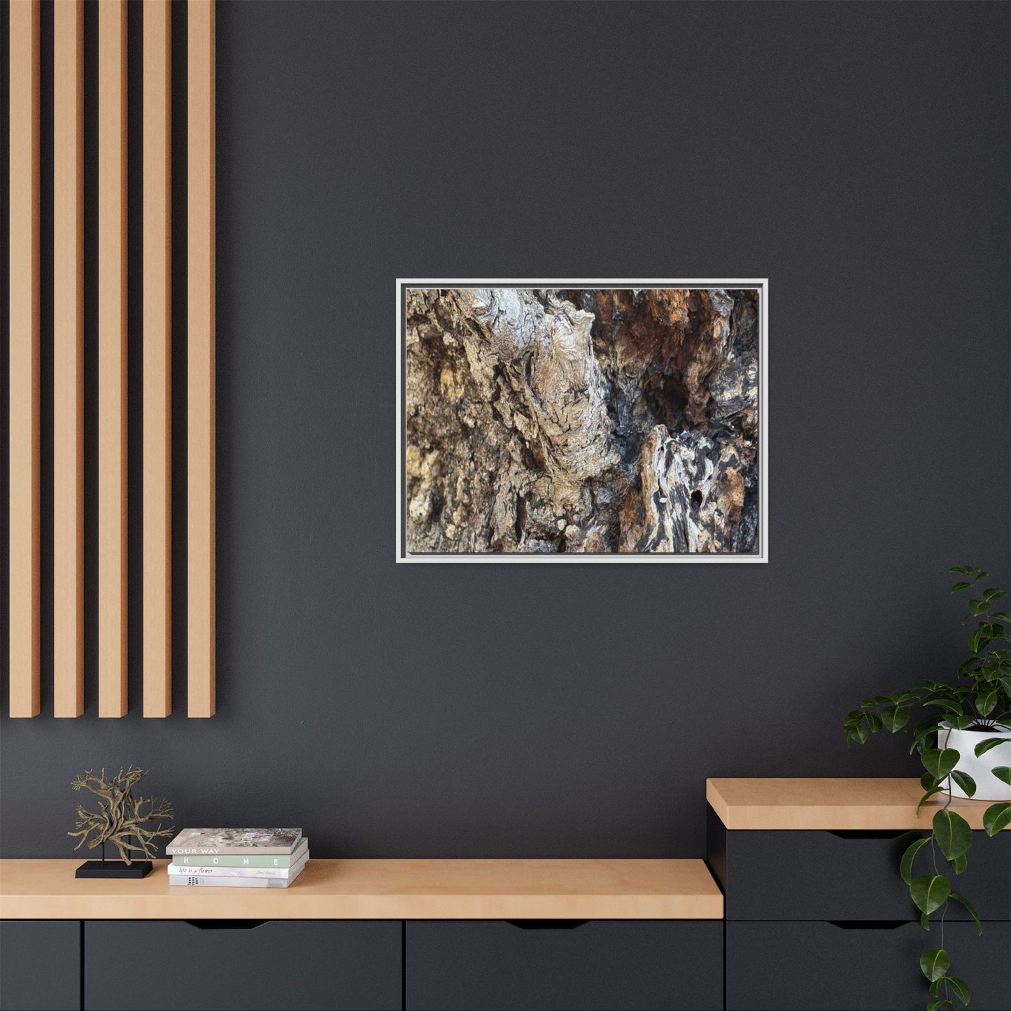 Ancient Tree Texture - Unique Stretched Canvas Wall Art - Art By Earth