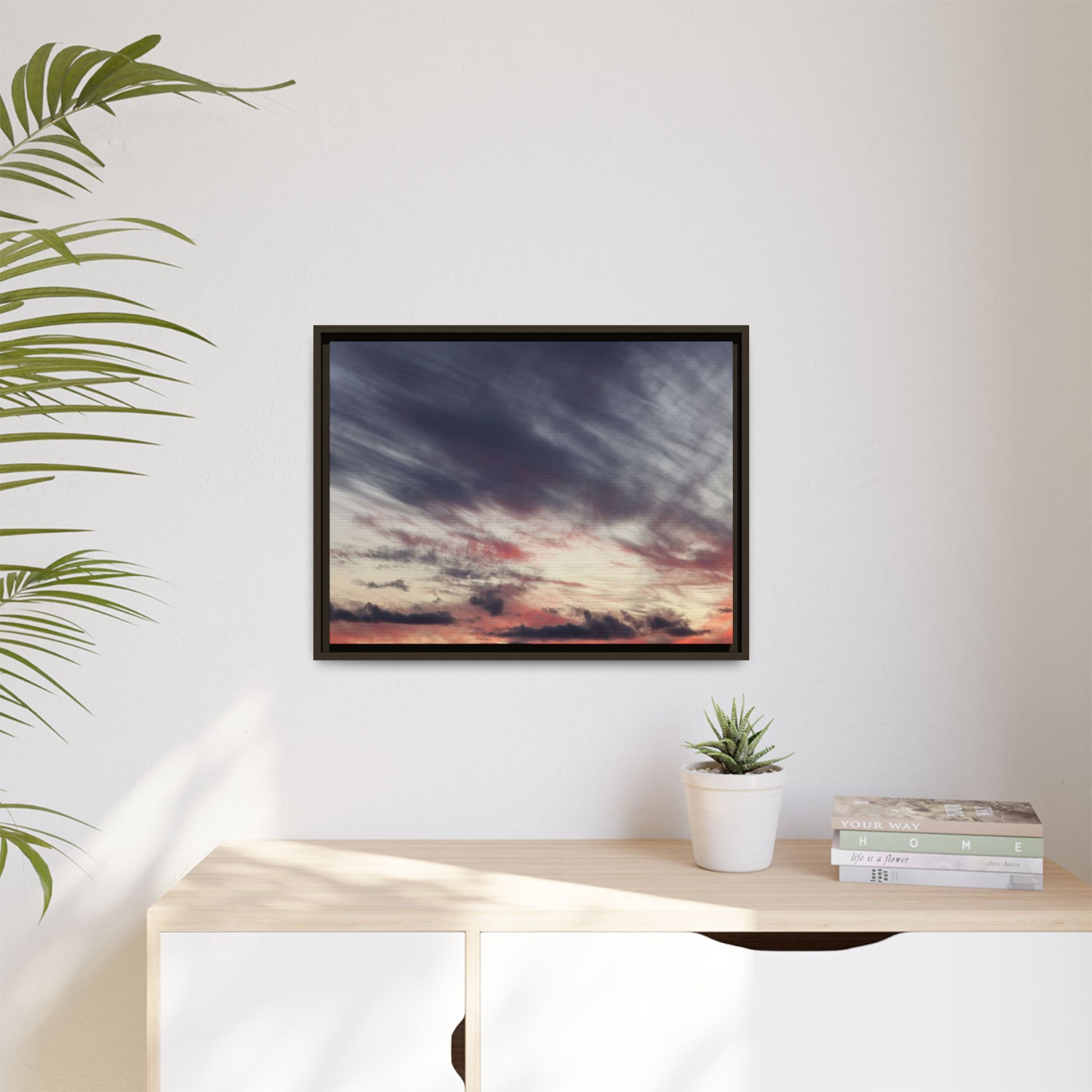 Fiery Sky at Dusk - Unique Stretched Canvas Wall Art - Art By Earth