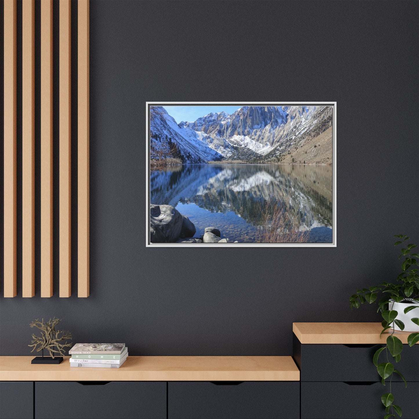 Reflections of Stillness - Unique Stretched Canvas Wall Art