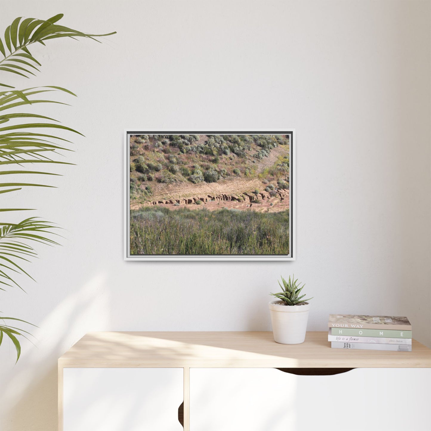 Ancient Dwellings in the Valley - Unique Stretched Canvas Wall Art - Art By Earth