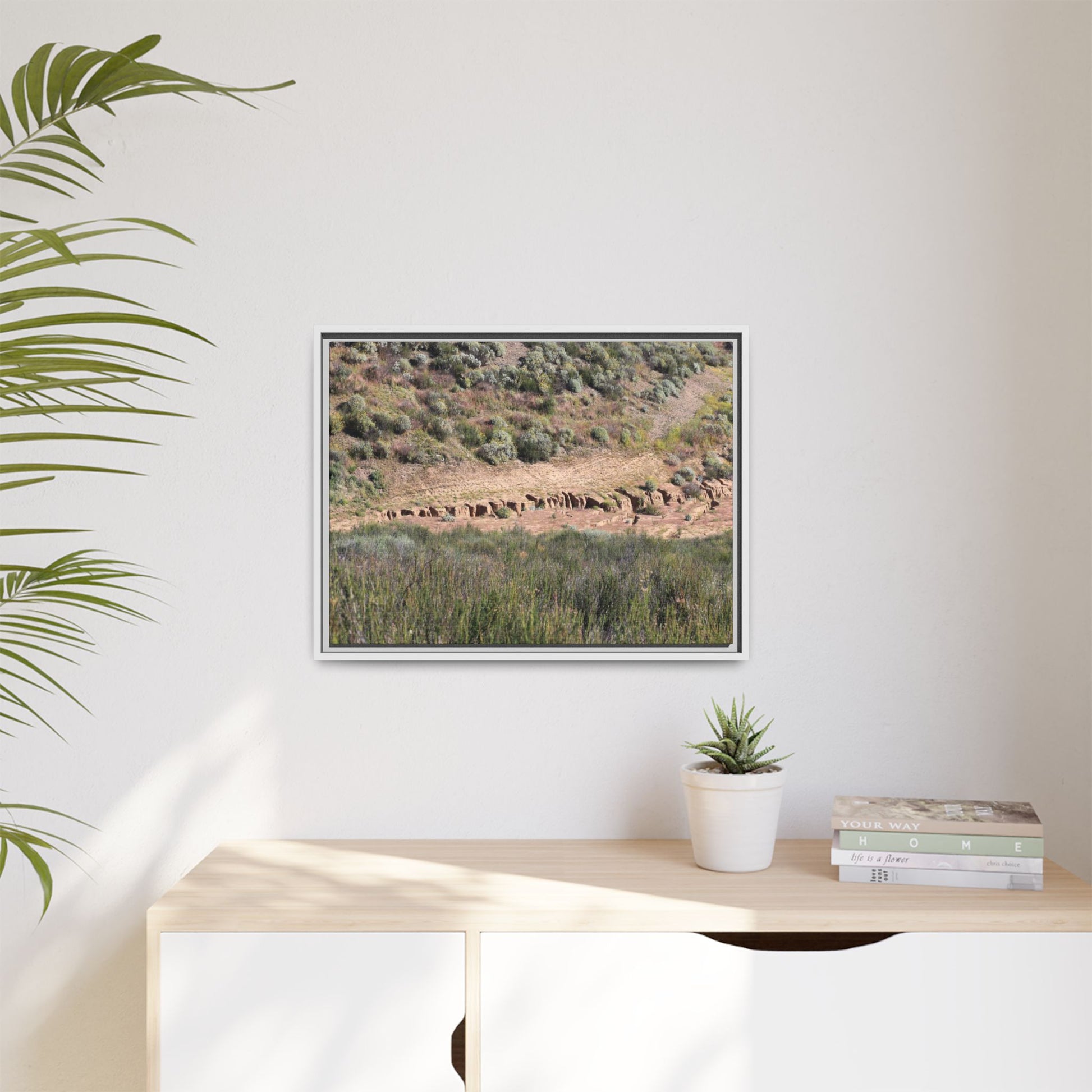 Ancient Dwellings in the Valley - Unique Stretched Canvas Wall Art - Art By Earth