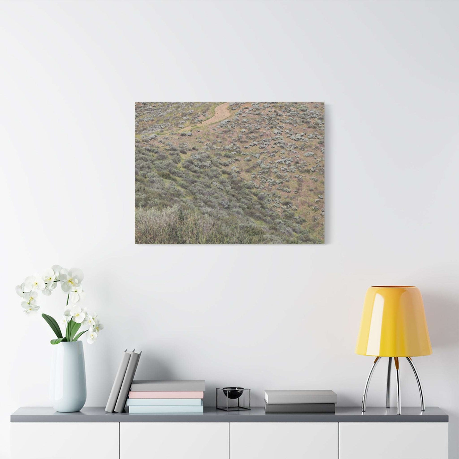 Desert Path Through Sagebrush - Unique Frameless Canvas Wall Art - Art By Earth
