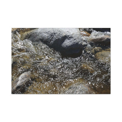 Rocky Stream - Unique Frameless Canvas Wall Art - Art By Earth