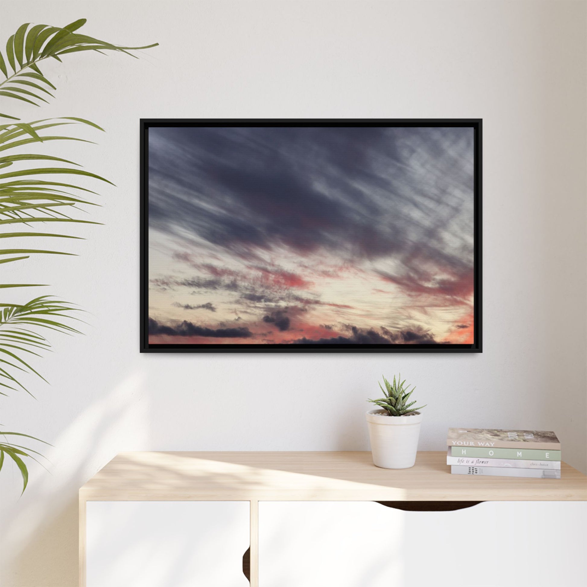 Fiery Sky at Dusk - Unique Stretched Canvas Wall Art - Art By Earth