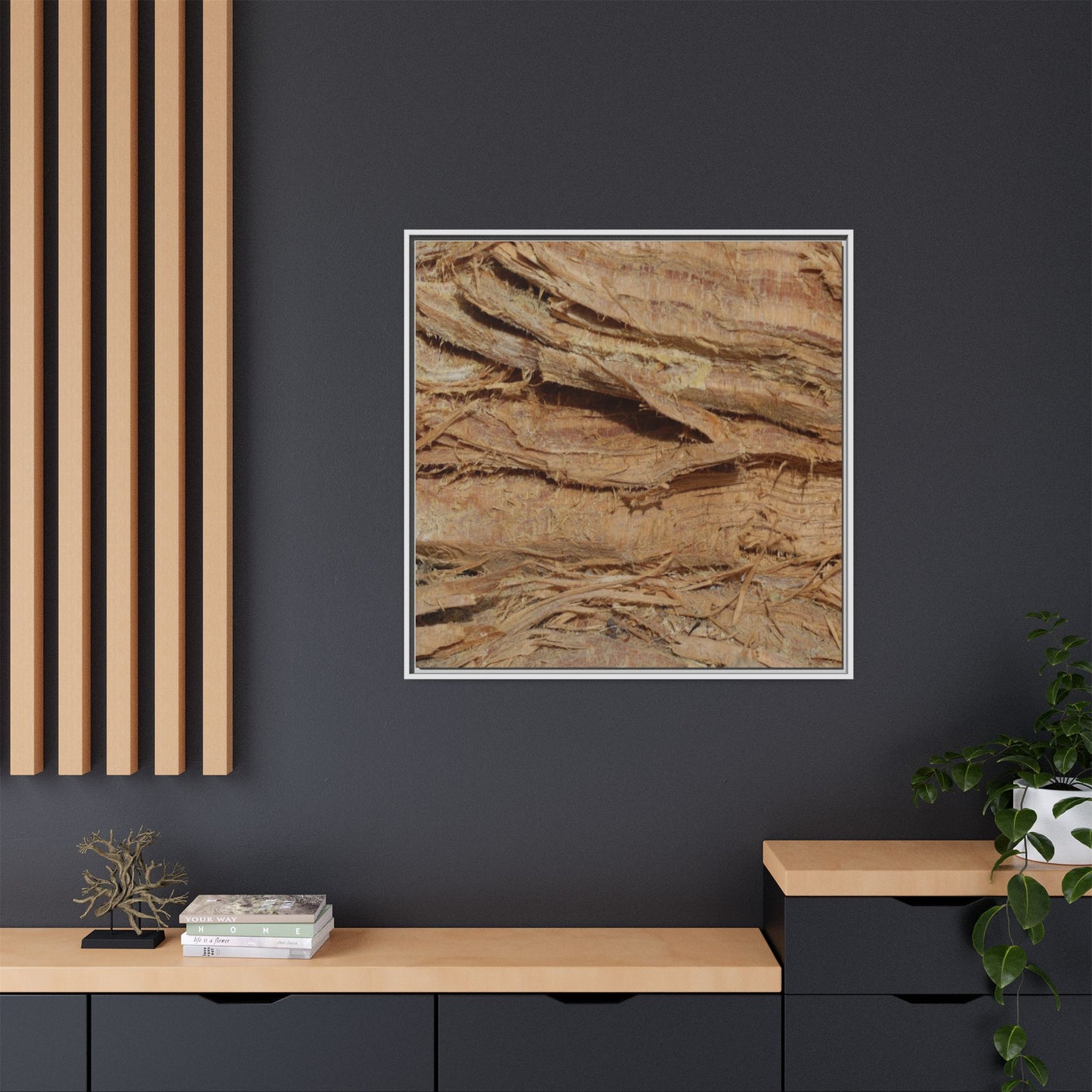 Splintered Bark - Unique Stretched Canvas Wall Art - Art By Earth