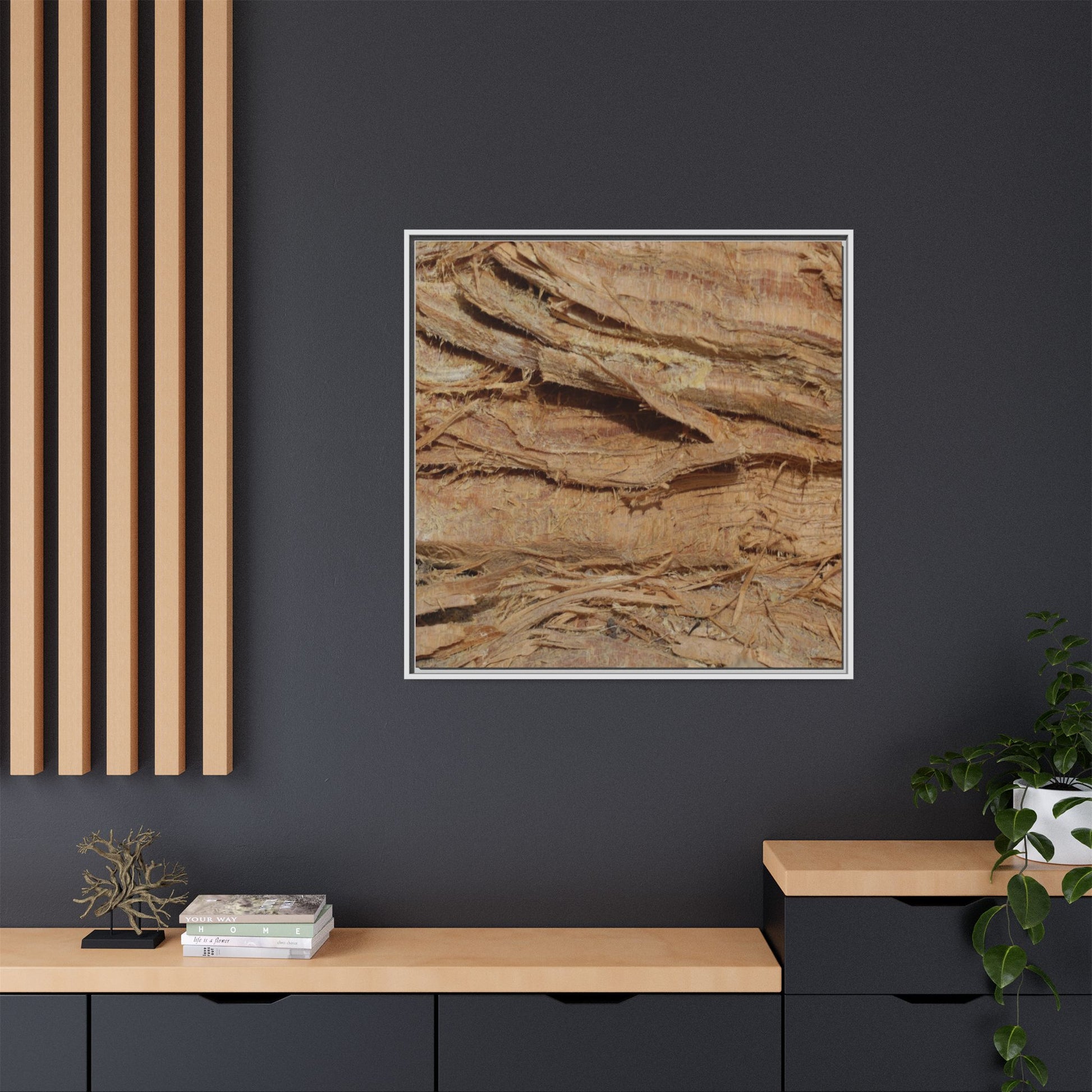 Splintered Bark - Unique Stretched Canvas Wall Art - Art By Earth