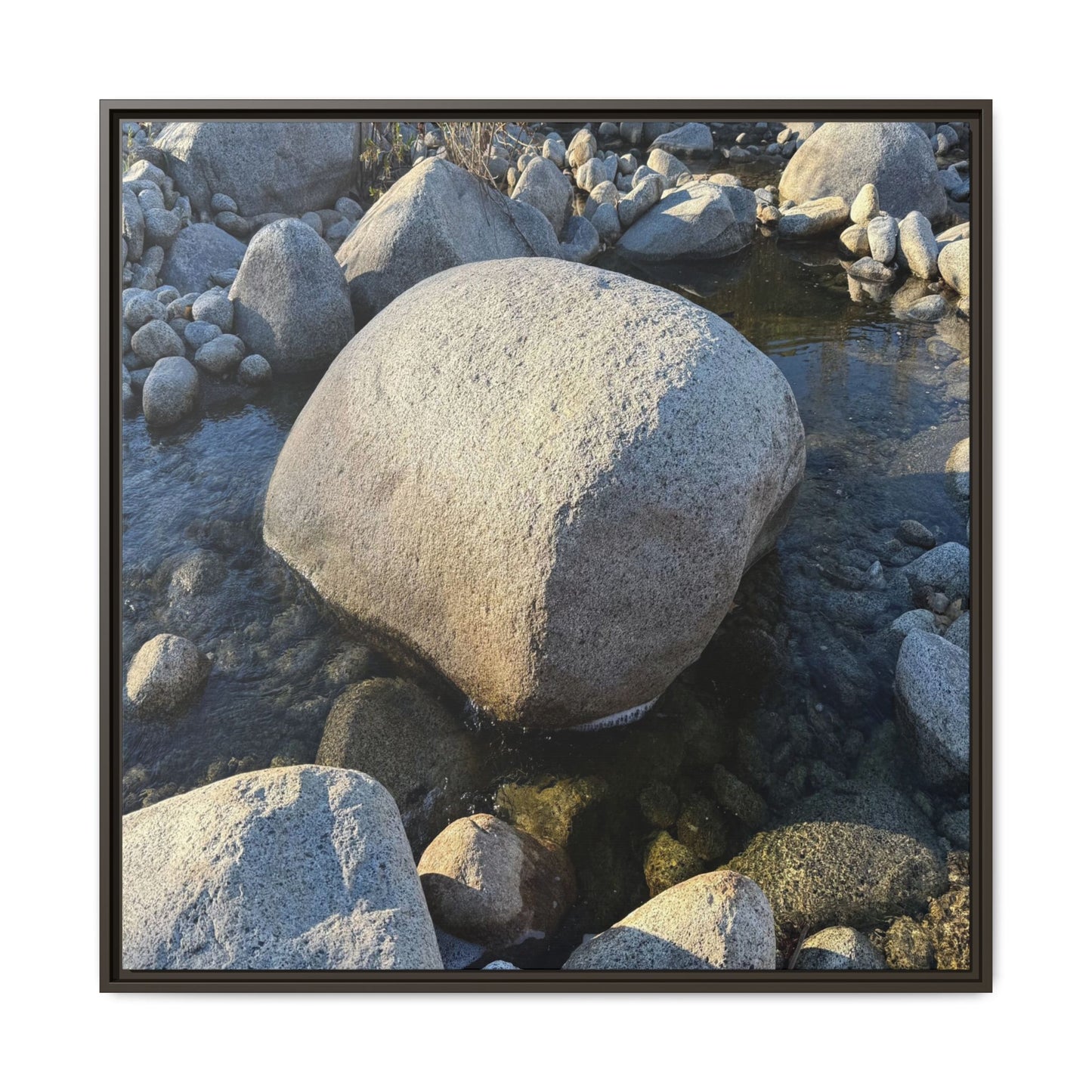 Rocky Riverbed - Unique Stretched Canvas Wall Art - Art By Earth