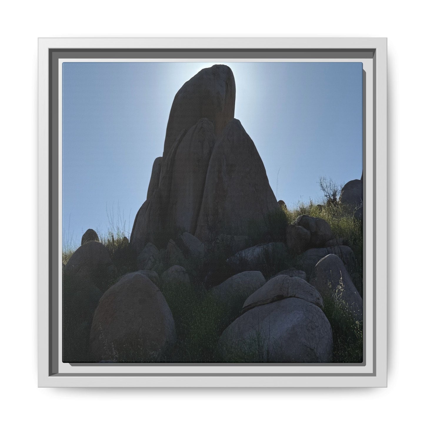 Boulder Silhouette - Unique Stretched Canvas Wall Art - Art By Earth