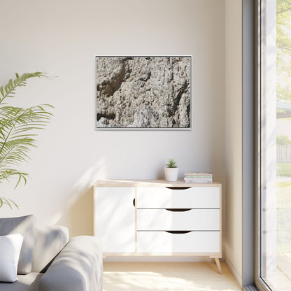 Weathered Stone Whispers - Unique Stretched Canvas Wall Art