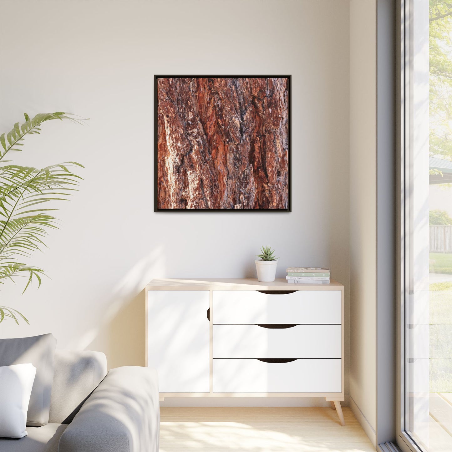 Wooden Mosaic - Unique Stretched Canvas Wall Art