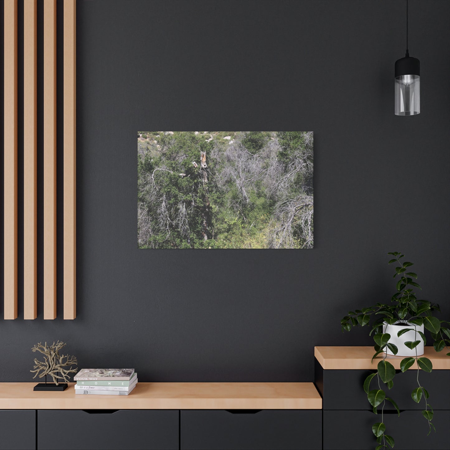 Drought-Stricken Forest - Unique Frameless Canvas Wall Art