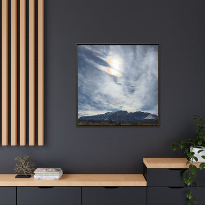 Whispers of Winter's Embrace - Unique Stretched Canvas Wall Art