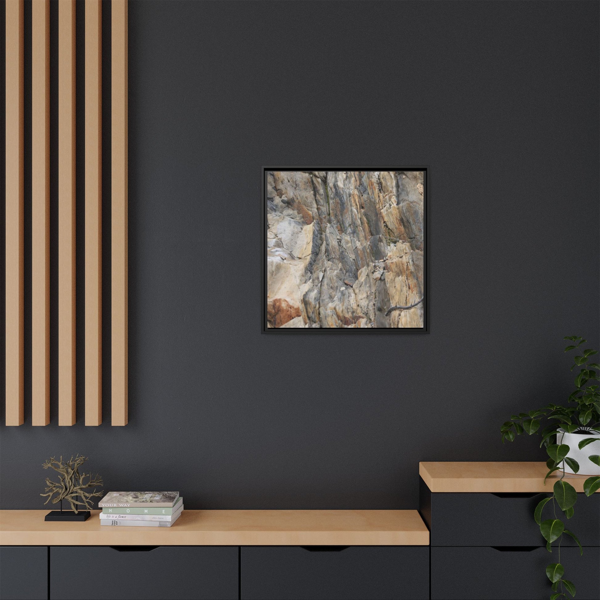 Stone's Silent Symphony - Unique Stretched Canvas Wall Art - Art By Earth