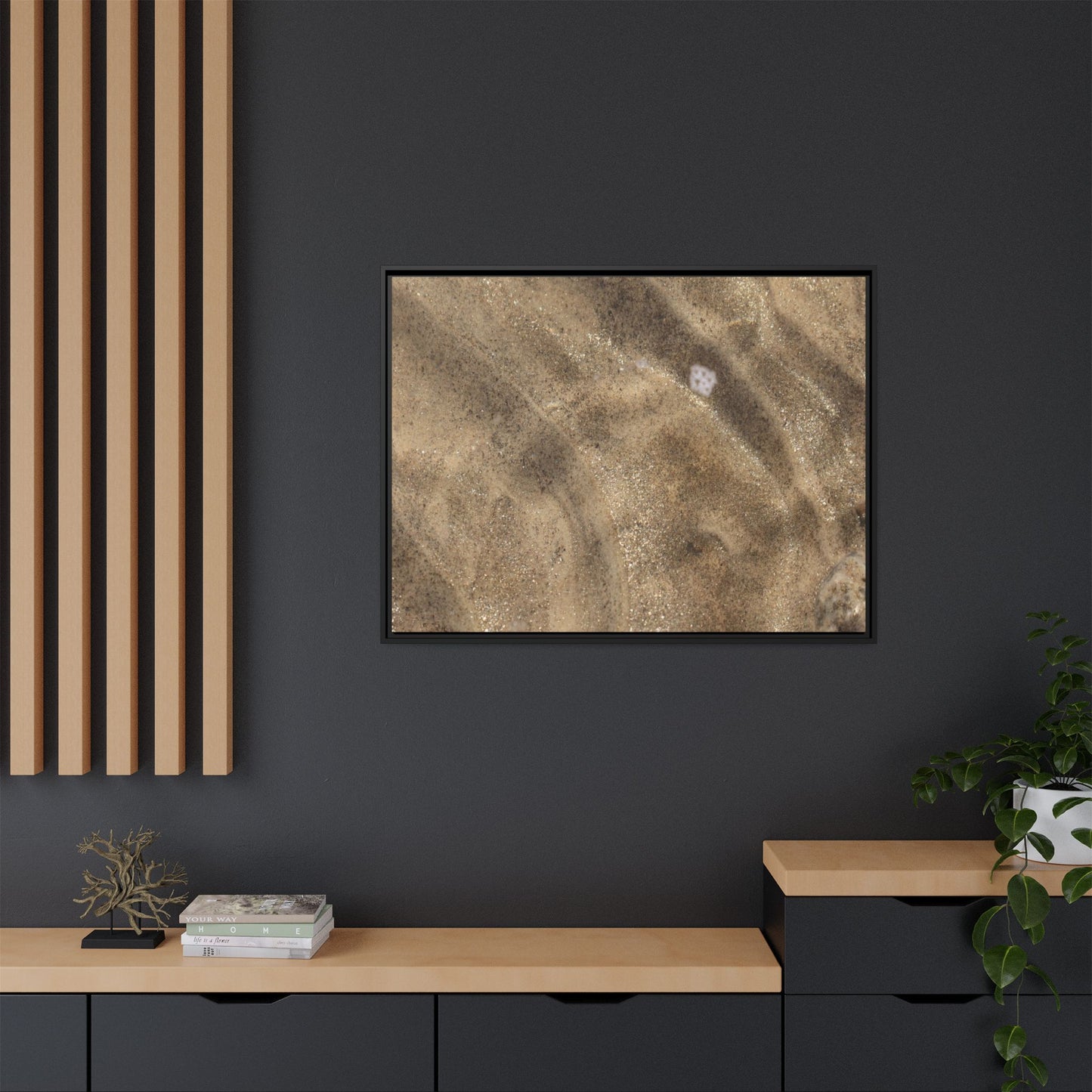 Underwater Sand Exploration - Unique Stretched Canvas Wall Art - Art By Earth