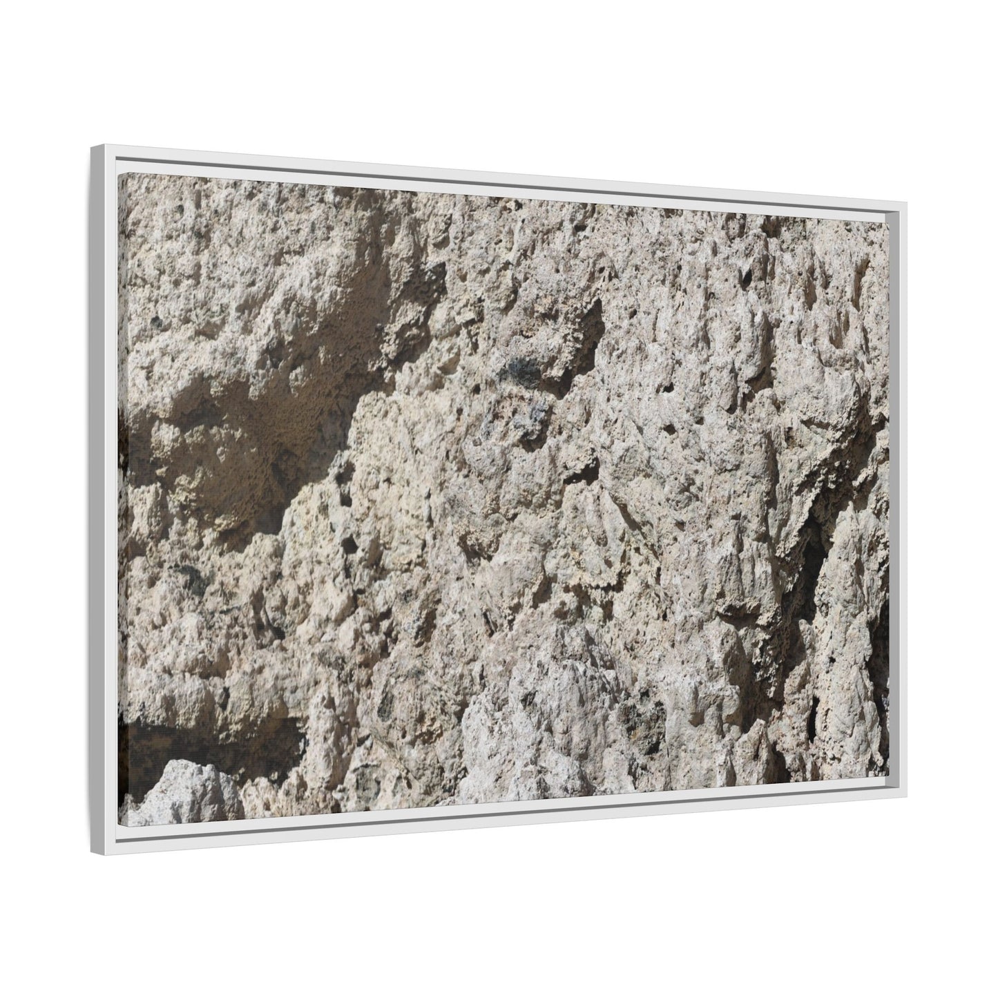 Weathered Stone Whispers - Unique Stretched Canvas Wall Art