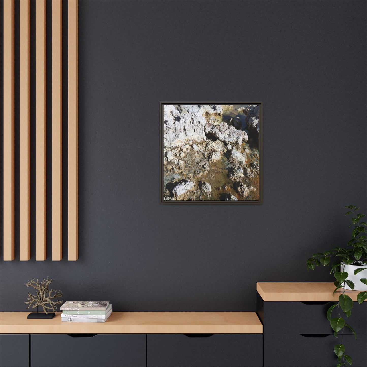 Strata of Silence - Unique Stretched Canvas Wall Art