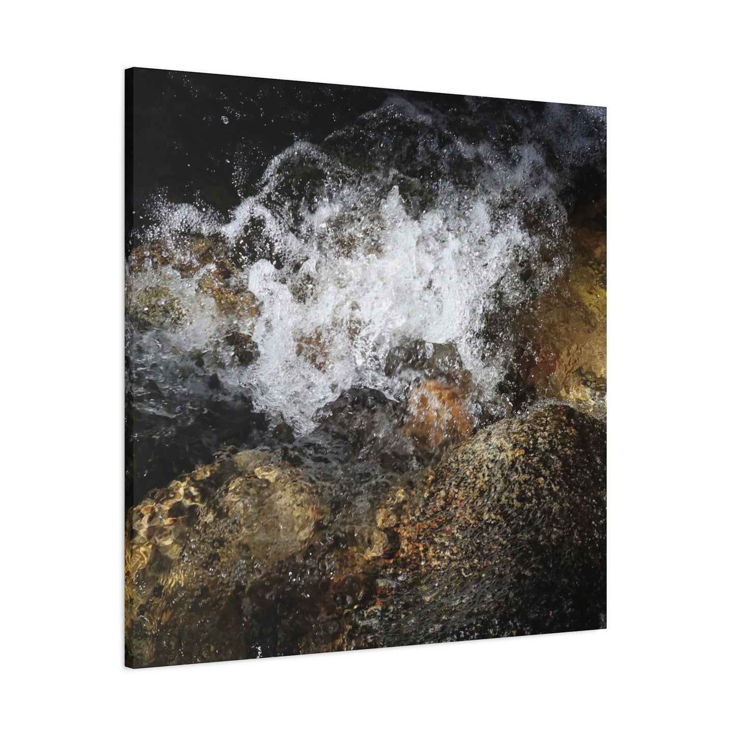 Stone and Surge - Unique Frameless Canvas Wall Art - Art By Earth
