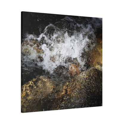Stone and Surge - Unique Frameless Canvas Wall Art - Art By Earth