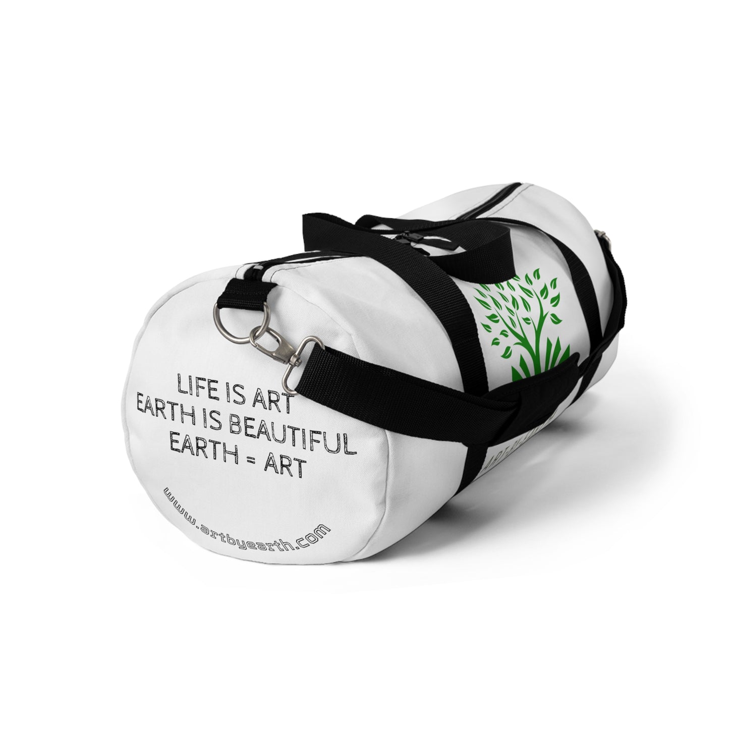 White - ART BY EARTH DUFFEL BAG