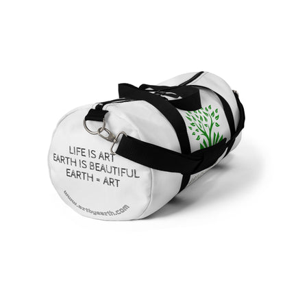 White - ART BY EARTH DUFFEL BAG