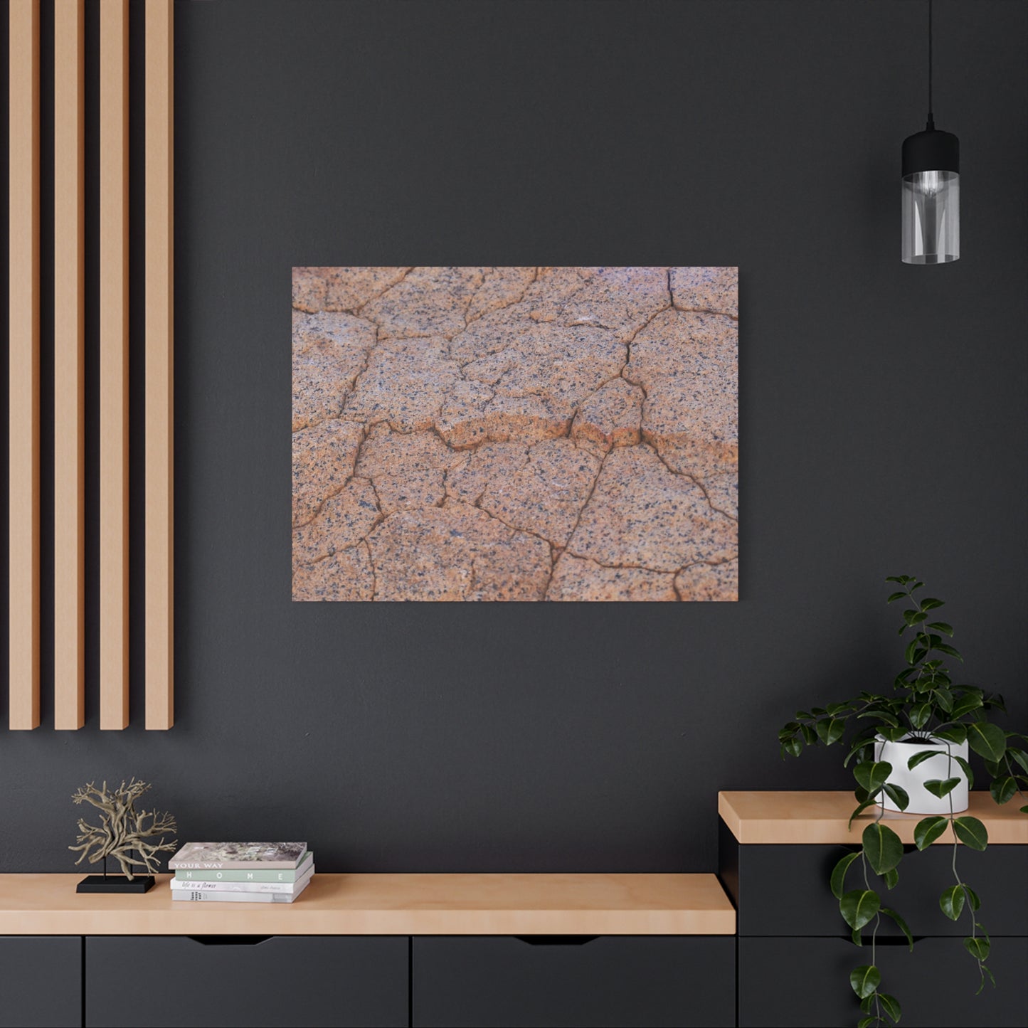Cracked Earth's Whispers - Unique Frameless Canvas Wall Art - Art By Earth