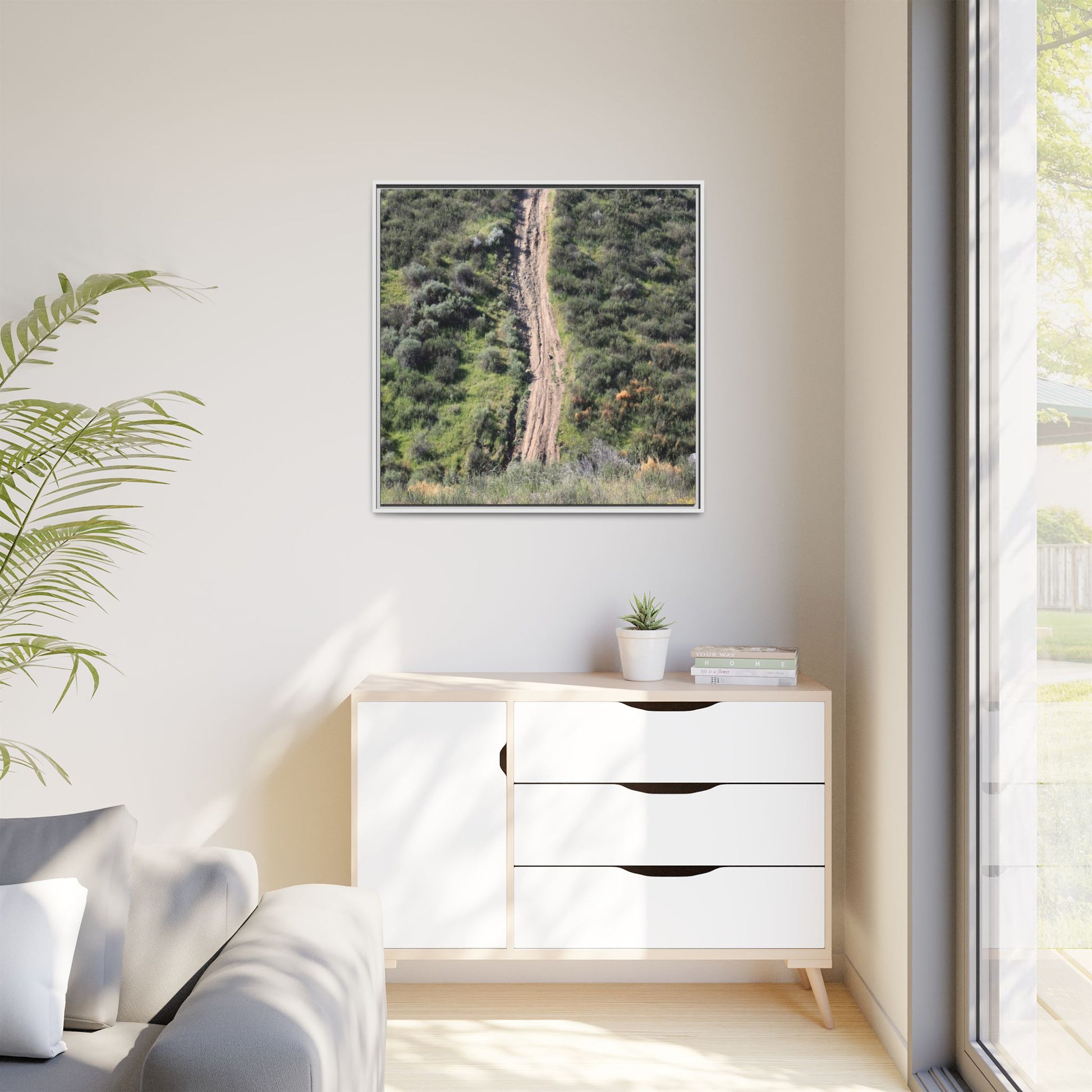 Desert Path Through Sage - Unique Stretched Canvas Wall Art - Art By Earth