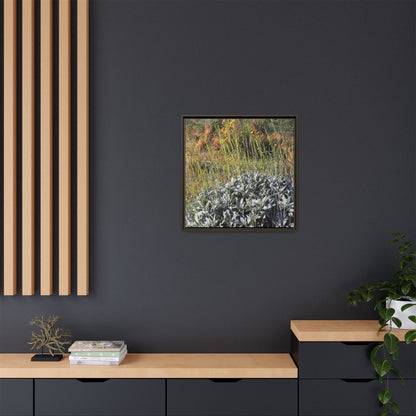 Arid Landscape with Yellow Flowers - Unique Stretched Canvas Wall Art - Art By Earth