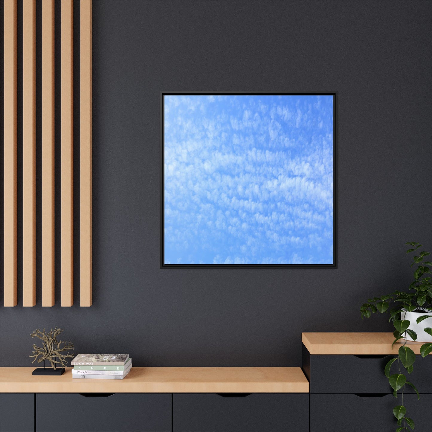 Wispy Blue Dreams - Unique Stretched Canvas Wall Art - Art By Earth