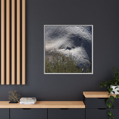 Weathered Boulder with Character - Unique Stretched Canvas Wall Art