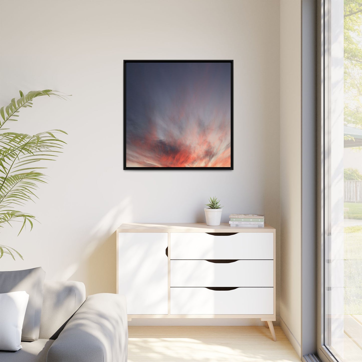 Celestial Blaze - Unique Stretched Canvas Wall Art - Art By Earth