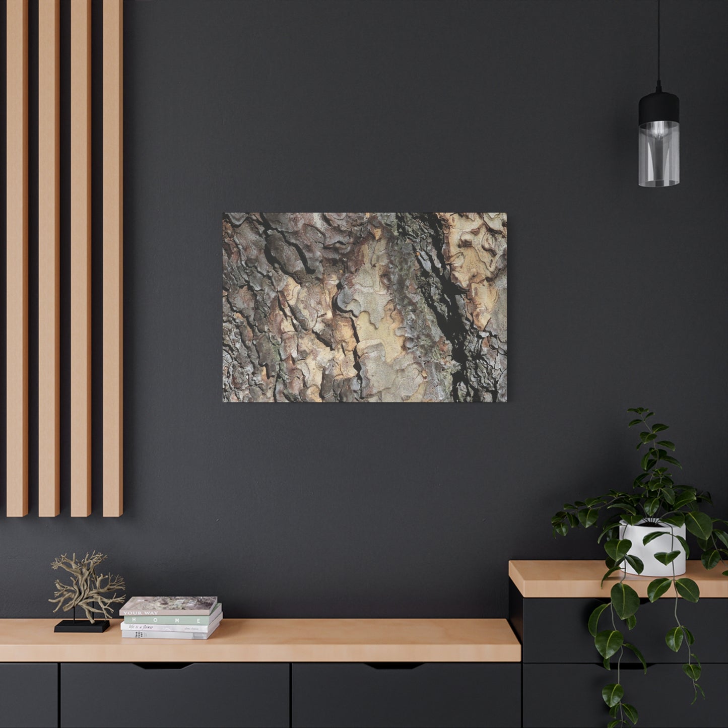 Tree Bark Symphony - Unique Frameless Canvas Wall Art - Art By Earth