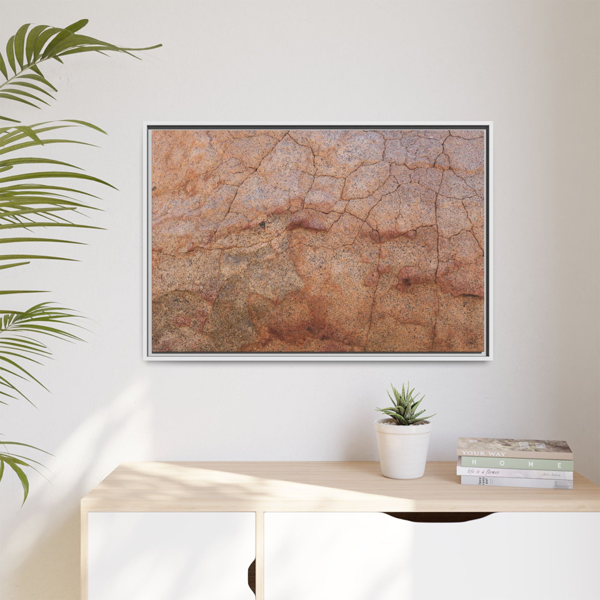 Russet Fissures - Unique Stretched Canvas Wall Art - Art By Earth