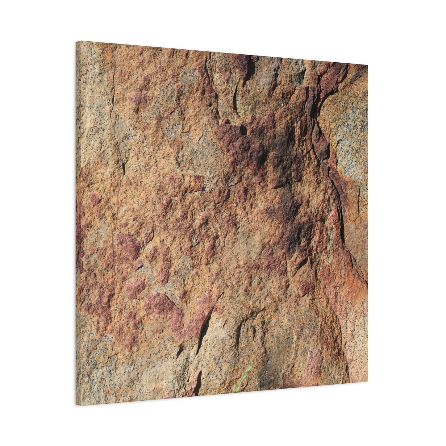 Lithic Veins of Ember - Unique Frameless Canvas Wall Art - Art By Earth