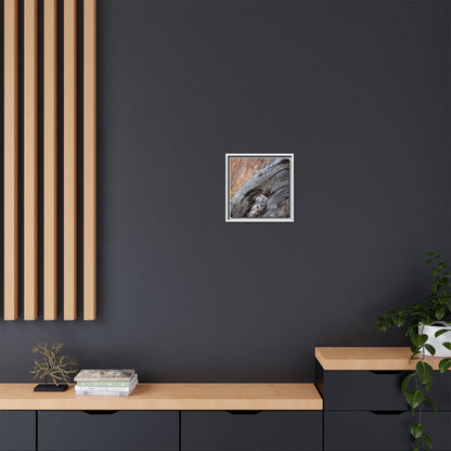 Time's Mark on Timber - Unique Stretched Canvas Wall Art - Art By Earth