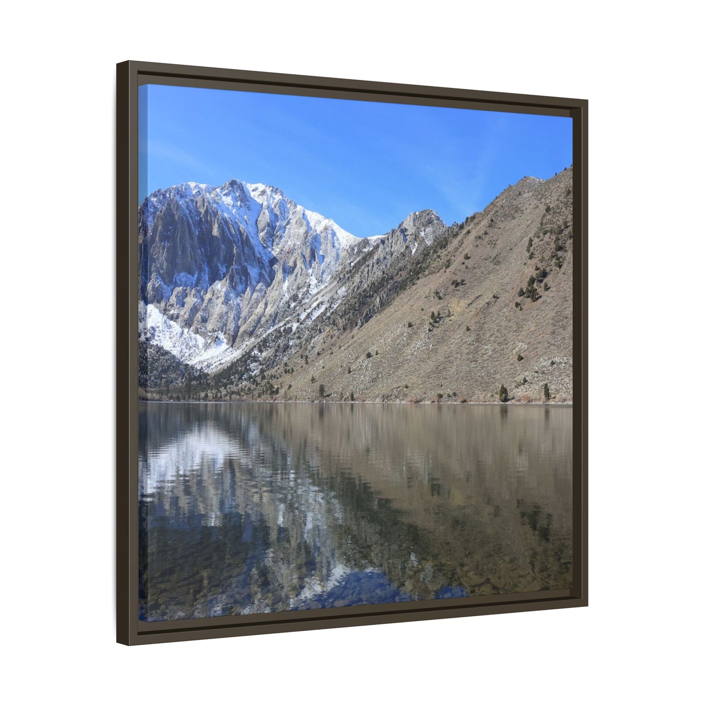 Mountain Mirror - Unique Stretched Canvas Wall Art