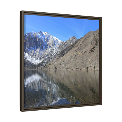 Mountain Mirror - Unique Stretched Canvas Wall Art