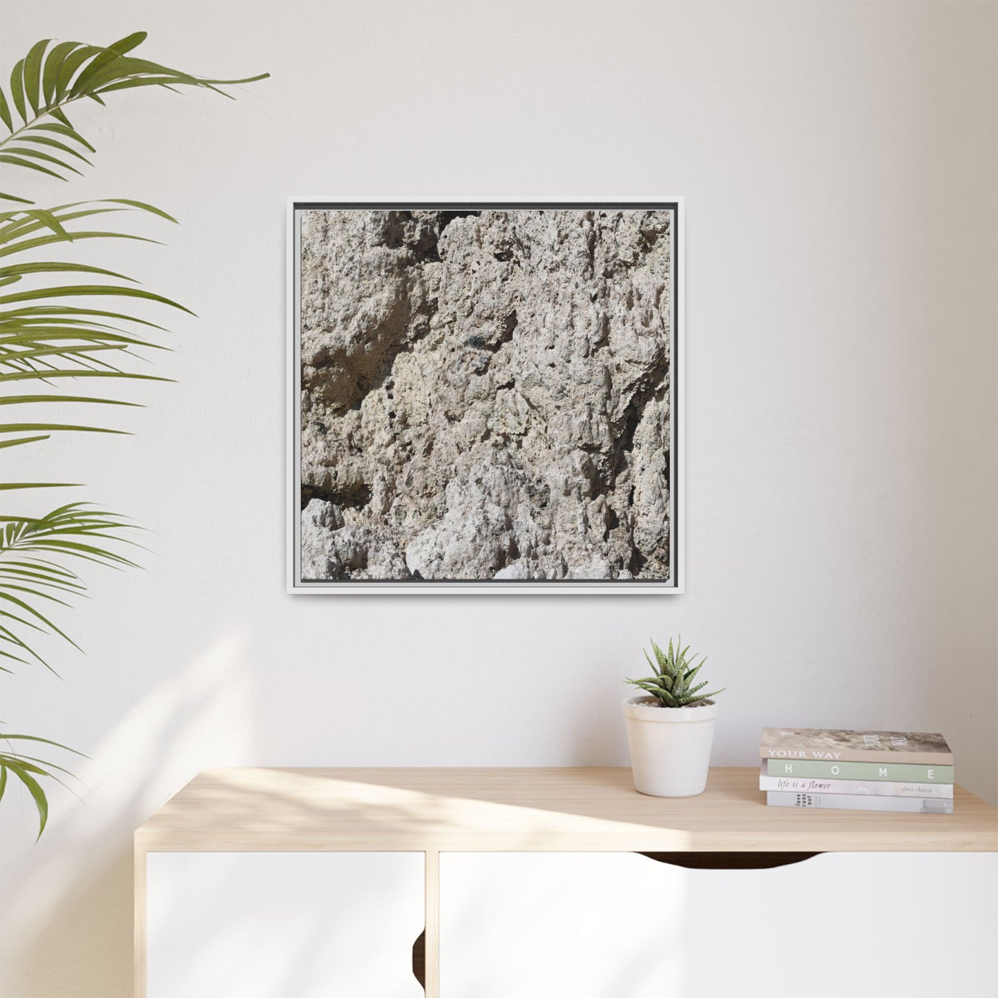 Weathered Stone Whispers - Unique Stretched Canvas Wall Art