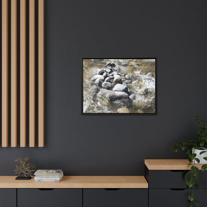 Mountain Stream Flow - Unique Stretched Canvas Wall Art - Art By Earth