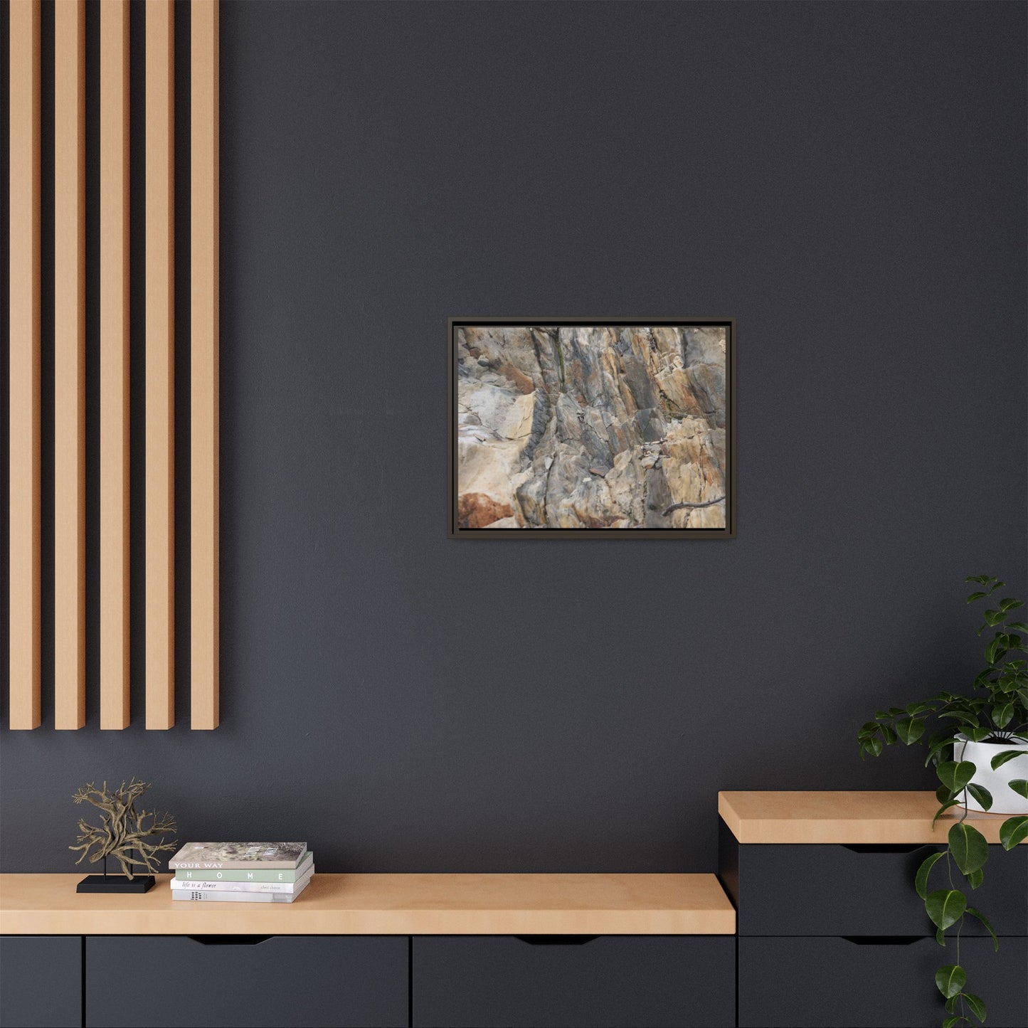 Stone's Silent Symphony - Unique Stretched Canvas Wall Art - Art By Earth